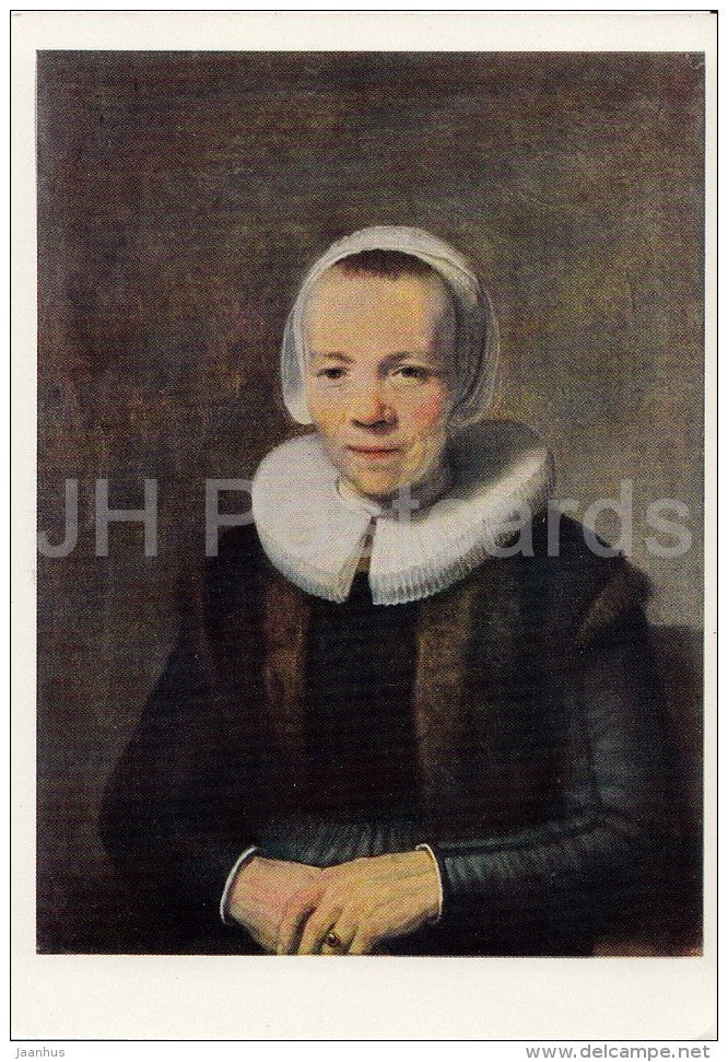 painting by Rembrandt - Portrait of Baartje Martens Doomer , 1640 - woman - Dutch art - 1967 - Russia USSR - unused - JH Postcards