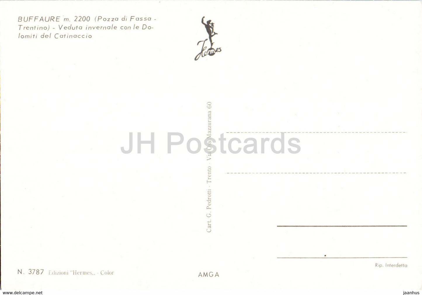 Buffaure - Pozza di Fassa - Veduta intervale con le Dolomiti del Catinaccio - skiing - Italy - unused
