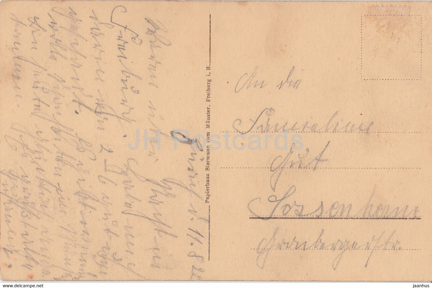 Freiburg i B - Munster - cathedral - old postcard - Germany - used