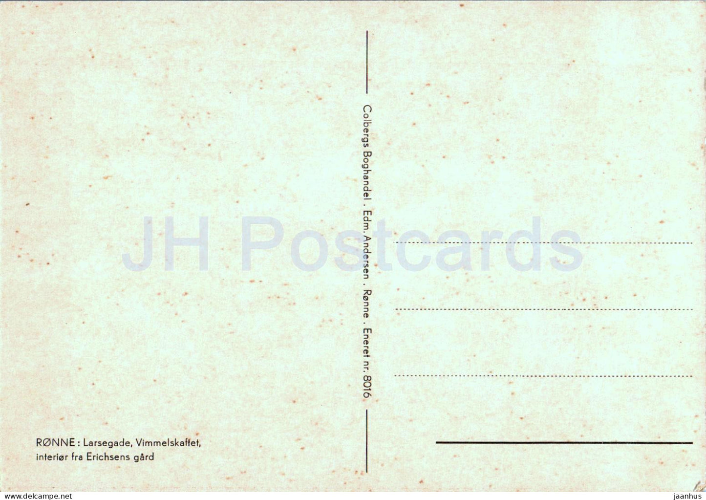 Ronne - Larsegade - Vimmelskaftet - Interior fra Erichsen gard - 8016 - Denmark - unused